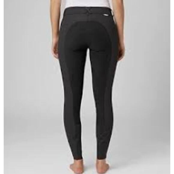 Horze Women's XS/ UK10 Black Suede Knee Patch Horse Riding Pants Equestrian - Picture 1 of 6